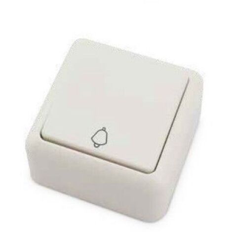 Pulsador superficie campana Blanco 60x60x30mm 10A250V GSC 0201025