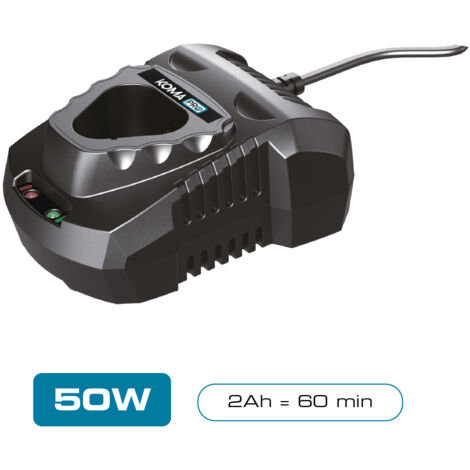 Cargador de batería 12V 50W 230V para distintos modelos de KOMA TOOLS