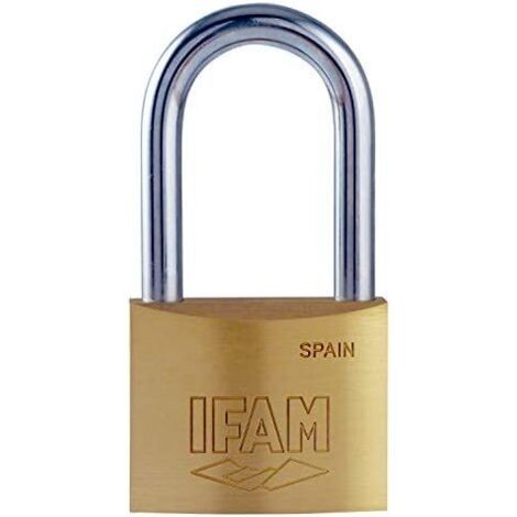 Candado k50al. latón. 50mm. con 2 llaves. arco largo. ifam