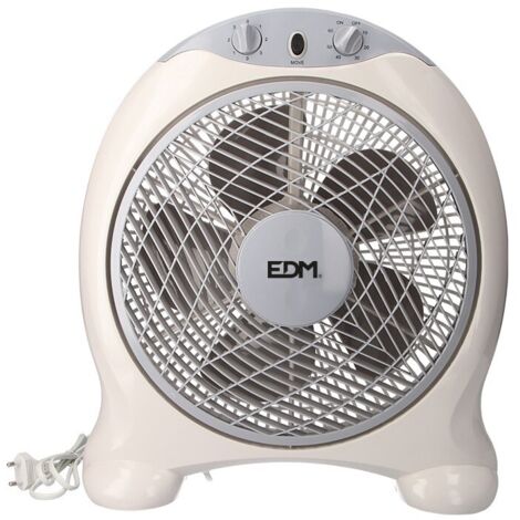 VENTILADOR BOX FAN BLANCO/GRIS POTENCIA: 45W ASPAS: Ø30,5cm 38,5x13x46cm EDM