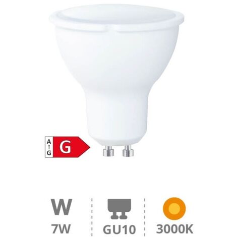 Bombilla LED regulable GU10 6W 3000K 500 lm 100 grados 3 intensidades