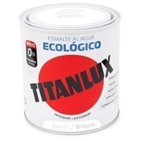 ESMALTE ECOLÓGICO AL AGUA BRILLANTE BLANCO 250ml TITANLUX 00T056614 (1/9)