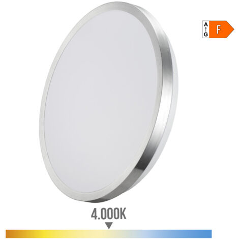APLIQUE SUPER LED DE SUPERFICIE 12W 1160lm 4000K Ø26x5,8cm MARCO CROMADO EDM (1/3)