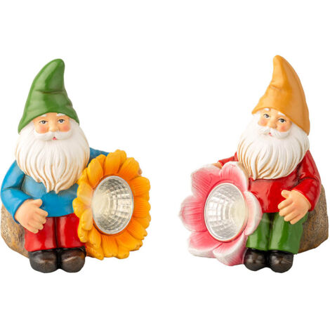 Gnomos de jardín Lumineo 7,5 x 7 x 11 cm (1/2)