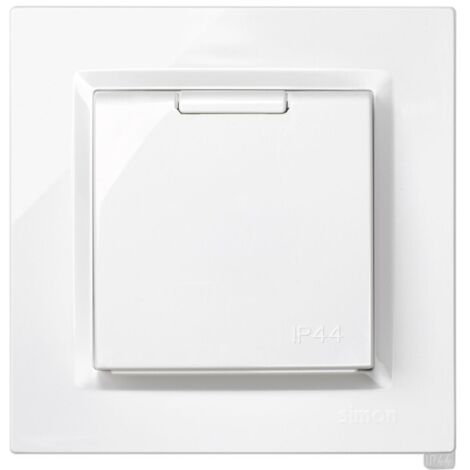 SIMON ENCHUFE SCHUCO MONOBLOC IP44 BLANCO SERIE 10 F1091450030