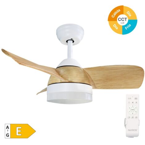 Ventilador techo Namuno con luz CCT regulable y mando Ø71 3 aspas DC Blanco (1/5)