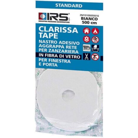 Cinta adhesiva blanca para malla mosquitera de fibra de vidrio y aluminio, 500 cm