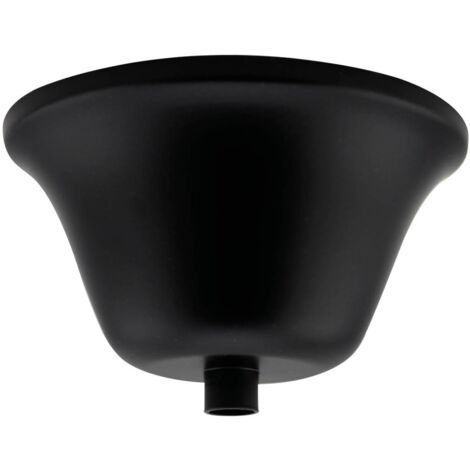 Florón soporte de techo para lámparas colgantes Negro (1/2)