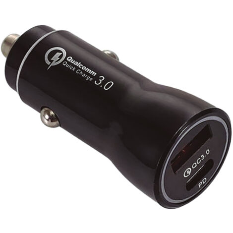 Cargador coche USB C + A QC 3.0 (1/5)