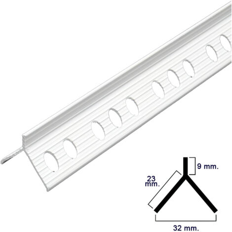 WOLFPACK LINEA PROFESIONAL 2540250 Guardavivos PVC Flecha para Mortero Barra 2,5 Metros, Multicolor