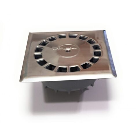 Sumidero pvc sifonico vertical estandar inoxidable t-88 i 15 x 15 cm / 165 x 165 x 50,5 mm / ø50 mm