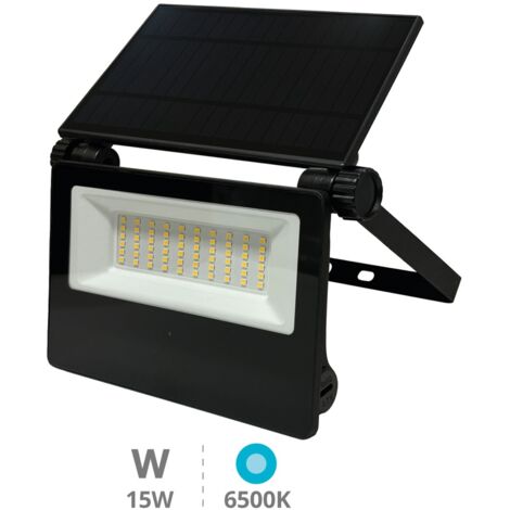 Proyector solar LED Kumira con sensor 15W 6500K IP65 Negro