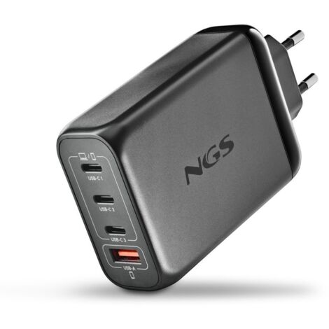NGS CARGADOR ULTRARAPIDO140W 4 PUERTOS 3USB-C 1 US (1/2)