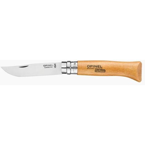 Navaja acero carbono nº8, hoja de 8,5cm. opinel