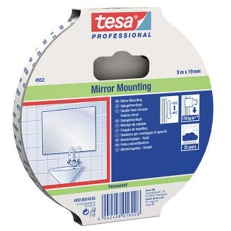 CINTA DOBLE CARA MONTAJE ESPEJOS 5M X 19MM 4952 TESA
