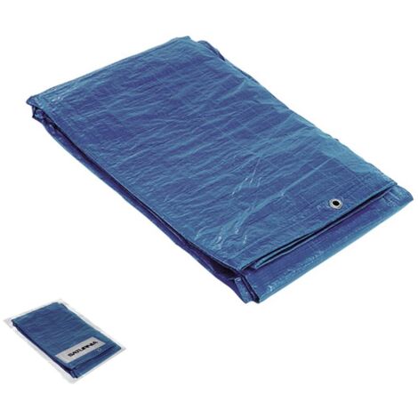Lona Impermeable Reforzada 8x12 metros(Aproximadamente)  Con Ojetes Metálicos, Lona de Protección Duradera, Color Azul.