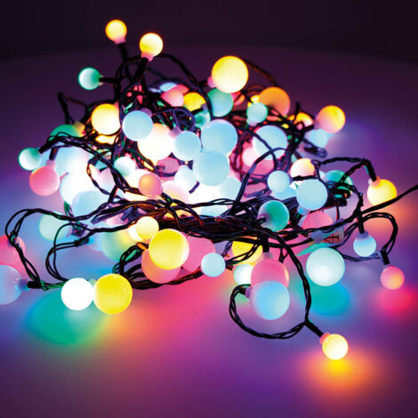 GUIRNALDA CHERRY LED LUCES DE TRES MEDIDAS 14m 120 LEDS MULTICOLOR EXTERIOR (1/3)