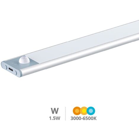 Luz de armario LED Tibuka 1,5W con sensor de movimiento y crepuscular 1.5W 3000 - 4000 - 6500K