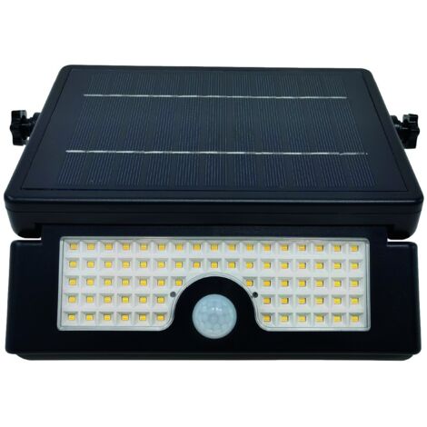 Foco proyector solar LED Cela con sensor de movimiento y crepuscular 6W 3000 - 4000 - 6000K IP54 Negro