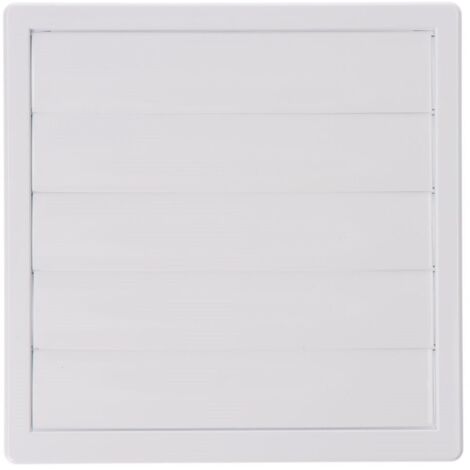 Rejilla de ventilación cuadrada empotrable de ABS con lamas móviles color blanco Ø10cm 17x17cm EDM