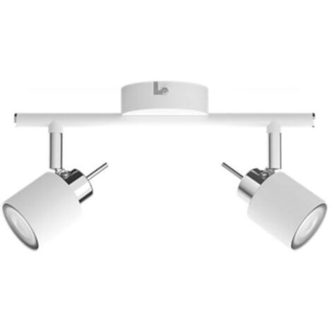 Foco metálico philips meranti 2 luces gu10 ip20 blanco - 46531200
