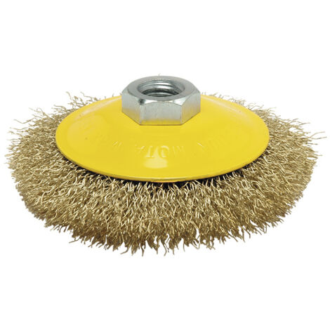 CEPILLO CONICO DE ALAMBRE ONDULADO 115mm FHO115 MOTA (1/2)