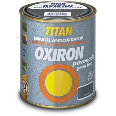Esmalte sintético metálico antioxidante oxiron negro pavonado 250ml titan 5809046