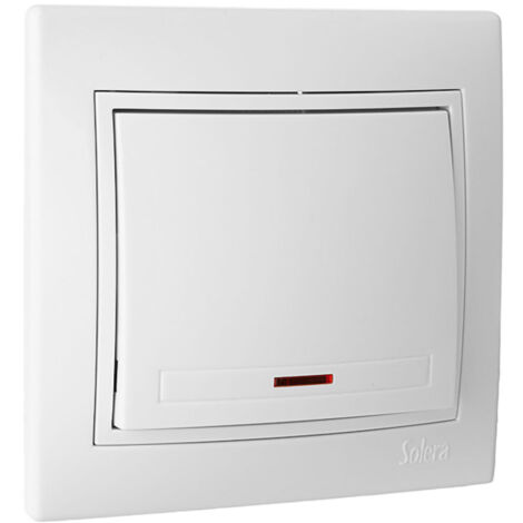 CONMUTADOR/INTERRUPTOR LUMINOSO 10AX 250V S.EUROPA SOLERA ERP02ILU (1/2)