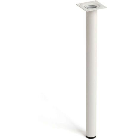 PATA CILÍNDRICA DE ACERO EN COLOR BLANCO MOD.401G. MEDIDAS Ø3x40cm 2-401G.400.01 REI
