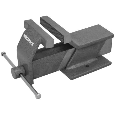 Tornillo de banco fabricado en acero 24x10x10cm con 125mm de ancho de mordaza (1/5)