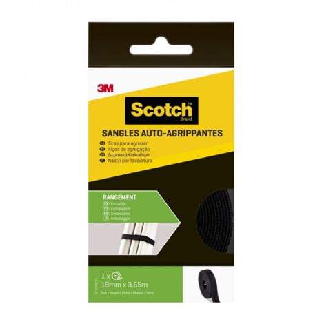 Tira para agrupar a medida, negro, 19 mm x 3,65 m (1/3)