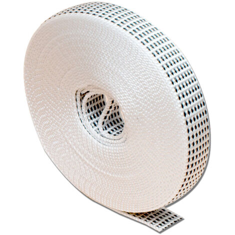 Cinta persiana pr26, blanca con moteado negro, 18 mm x 6 m (1/4)