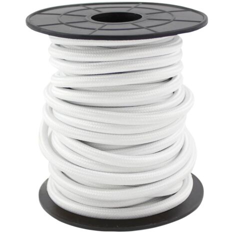 Cable eléctrico textil 10 metros 2x0.75mm Blanco GSC 3902998
