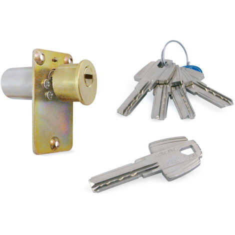 Tesa Assa Abloy 03010125 Tesa Seguridad T6TS 40 Leva Corta Cilindro Redondo, Multicolor, 30 x 45 mm