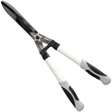 Tijera Podar Setos 2 Manos Aluminio 63 cm. Hojas Acero Antiadherente, Mango TPR, Ajuste Corte