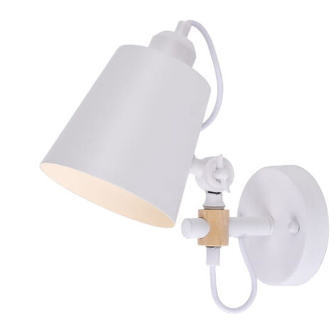 APLIQUE DE PARED METALICO E27 60W COLOR BLANCO 25x27cm EDM (1/2)