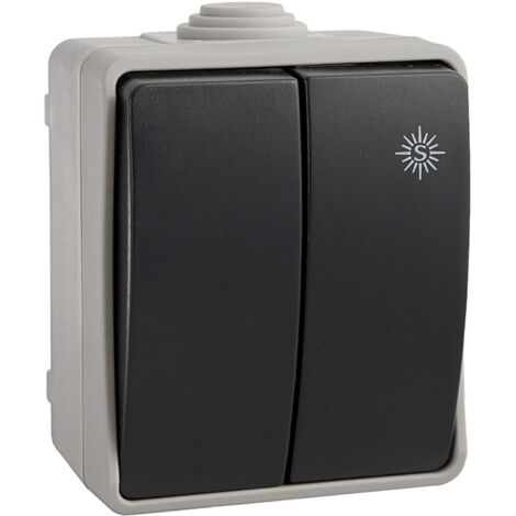 Doble conmutador estanco edm ip44 16a 250v (1/2)