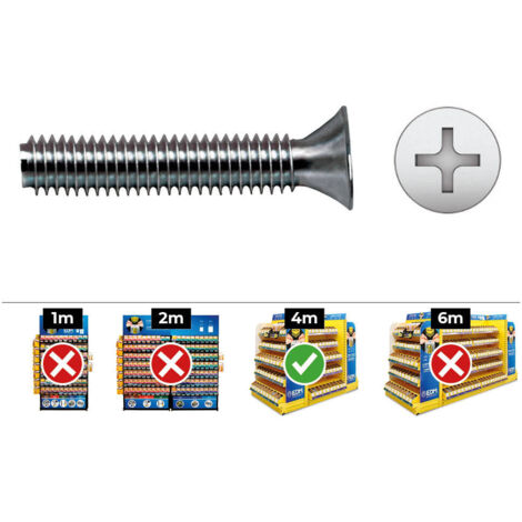 CAJA 500 unid. TORNILLO METRICO AVELLANADO PHILLIPS DIN/REF965 Ø4x30mm ZINCADO CELO