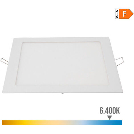 Downlight led empotrable cuadrado 20w luz fria 6400k 1500lm blanco 22x22cm edm (1/5)