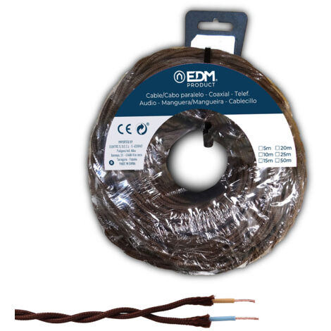PARALELO TEXTIL TRENZADO 2x1mm MARRON 5m (1/2)