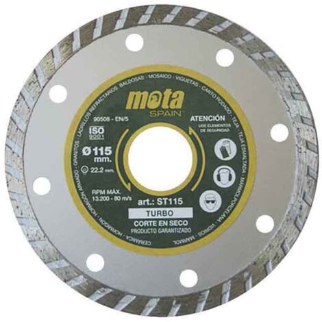 DISCO DIAMANTADO TURBO Ø115mm CLP18 ST115-P MOTA (1/2)