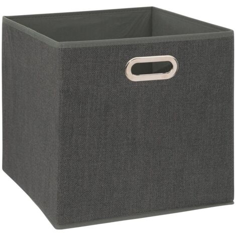 Cesta de tela mix n modul gris oscuro jaspeado 31x31cm - 5five