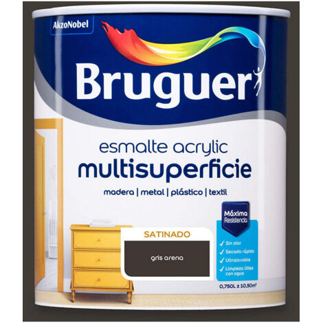 Esmalte acrilico multisuperficie gris arena satinado 0,750l 5161515 bruguer
