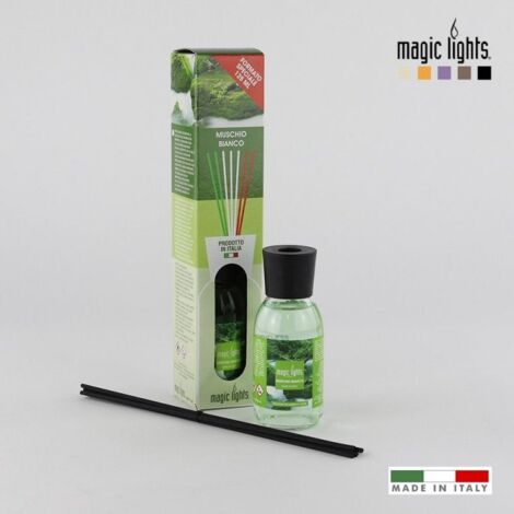 DIFUSOR AROMA MIKADO MUSK BLANCO 125ml MAGIC LIGHTS (1/3)