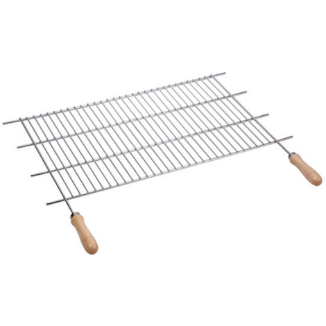 Parrilla para Barbacoa de Zinc 80x40cm con Asas de Madera Sauvic