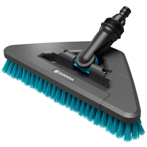 GARDENA Cepillo de limpieza del hogar de cerdas duras Flex Cleansystem, para áreas grandes como patios, ideal para la limpieza de superficies duras de esquinas, escaleras y rincones,  (18814-20) (1/5)