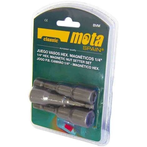 JUEGO VASOS HEXAG. MAG. 8-10-11mm BVM MOTA (1/2)