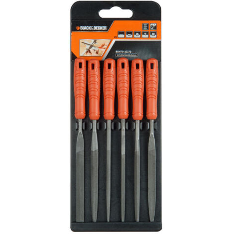 S.OF. JUEGO 6 MINI LIMAS DE METAL Y MADERA BDHT0-22270 BLACK+DECKER