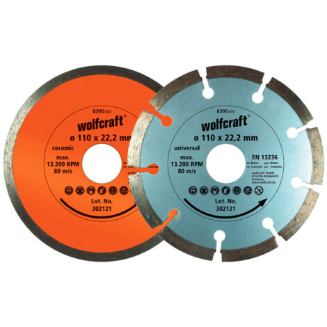 Disco diamantados de corte ø110mm 2unid 8390000 wolfcraft (1/5)