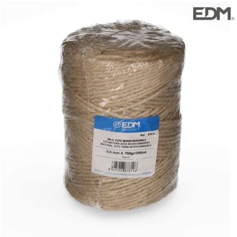 Hilo natural yute biodegradable 3 con bobina 750g/200m edm